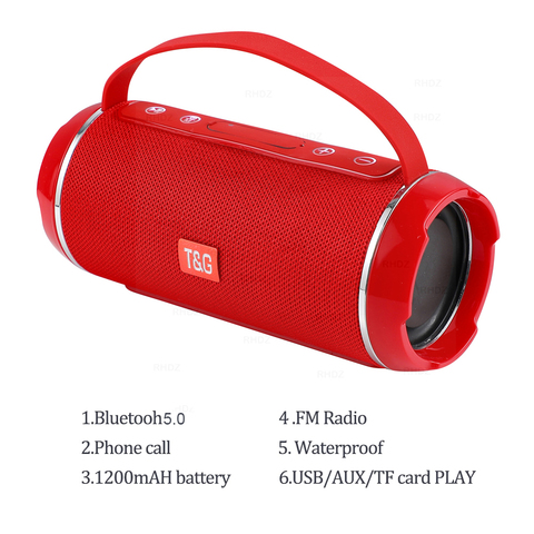 TG116C 20W High Power Bluetooth Speakers Outdoor Portable Wireless Soundbar Column Subwoofer Music Center BoomBox 3D Stereoradio ► Photo 1/6