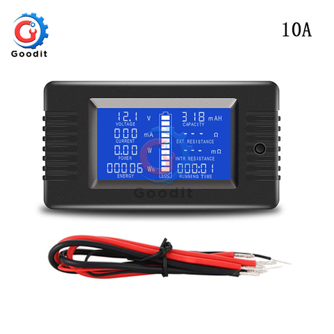 PZEM-013 10A Battery Tester Voltmeter Ammeter Power Voltage Current Impedance Capacity Energy Time Meter Monitor built-in shunt ► Photo 1/4