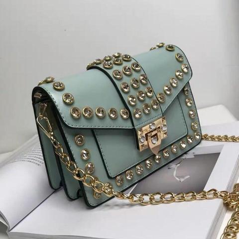 New Chain Rivet Lock Designer Crossbody Bags For Women Luxury