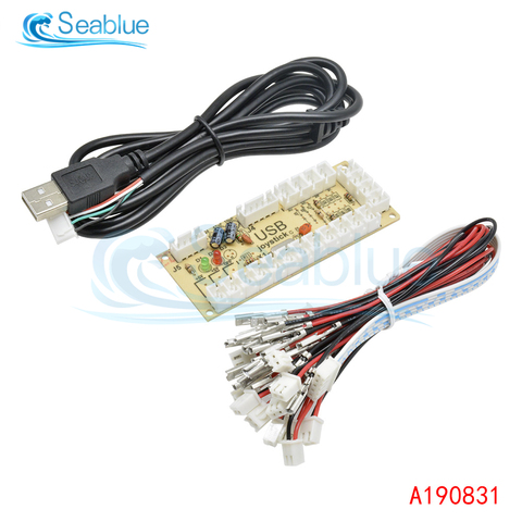 1Set Zero Delay Arcade USB Encoder PC to Joystick Arcade Rocker Circuit Board Control Module For MAME 2Pin W/ Cable Push Button ► Photo 1/6