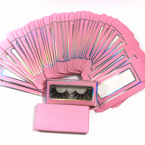 wholesale paper Eyelash Packaging Box Lash Boxes Packaging Custom Logo Faux Mink Lashes Strip Empty Case Bulk Vendors ► Photo 1/5