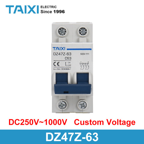 Solar energy PV MCB DC 1000V Miniature Circuit Breakers 2P 60A 500V 600V photovoltaic power generation Switch 63A 50A 40A 32A ► Photo 1/6