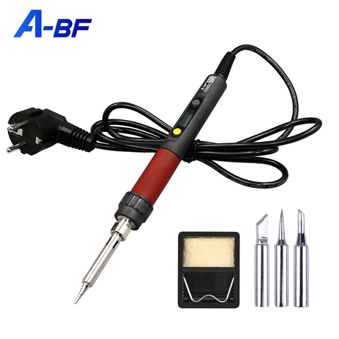 A-BF GS90D Electric Soldering Iron LCD Display Adjustable Temperature Hand Welding Tool Kit 220V Solder Iron with Soldering Tips ► Photo 1/6