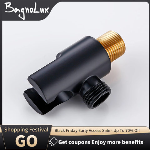 Black Round Brass Wall Mounted Bathroom Faucet Replacement Shower Stand ► Photo 1/6