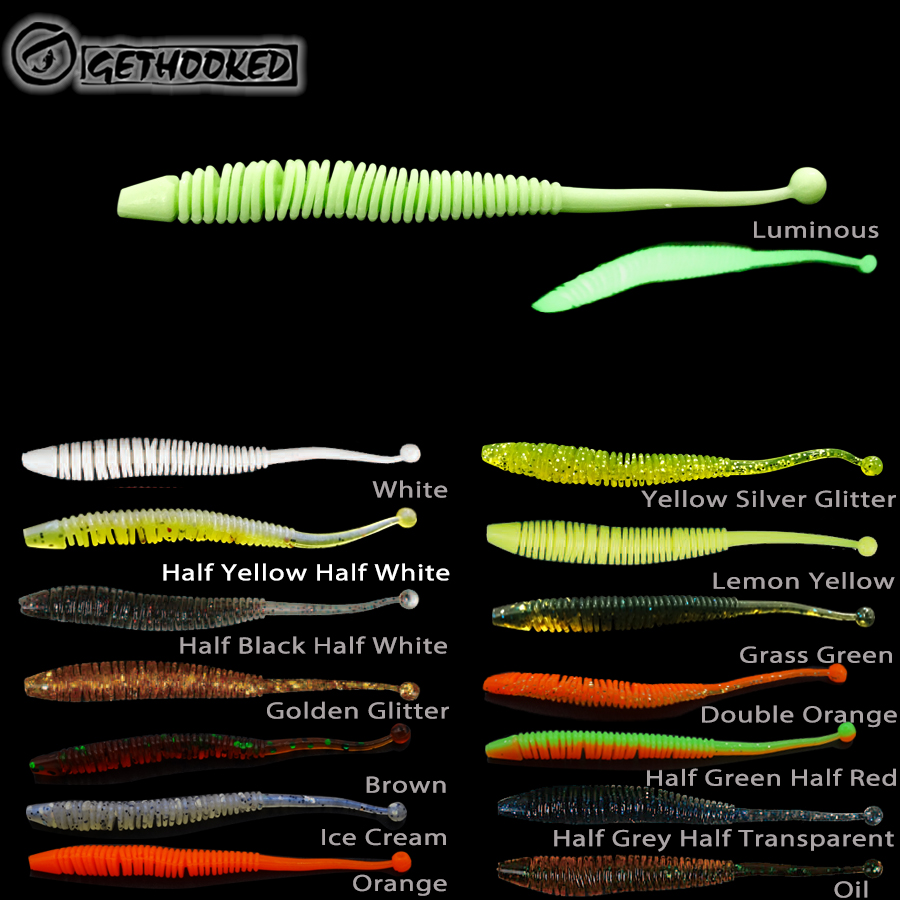 Trout Baits Soft Shad Floating Fishing Lures Worms 75mm 1g Silicon