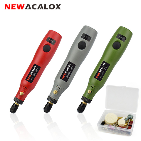 NEWACALOX Grinding Machine USB 5V DC 10W Mini Wireless Variable Speed Rotary Tools Kit Drill Engraver Pen for Milling Polishing ► Photo 1/6