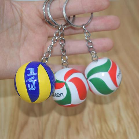 Mini PVC Volleyball Keychain ball toy Sport Key Chain Gift Car Ball Key Holder Ring For Players Men Women Keyring Birthday Gift ► Photo 1/5