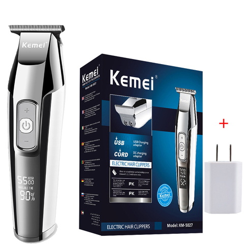Kemei Professional Hair Clipper for Men LCD Digital Electric Trimmer Haircut Shaving Machine Cutting Barber Clippers Blade Razor ► Photo 1/6