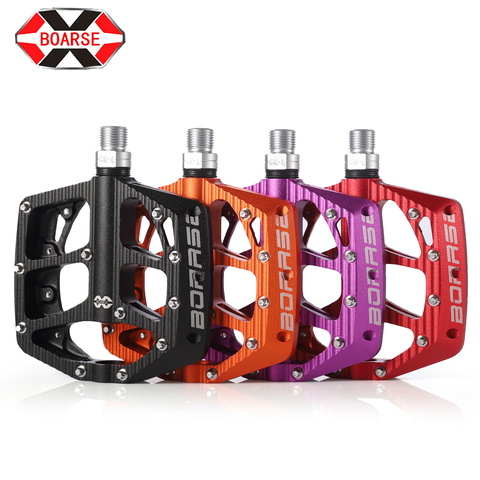 BOARSE New Bicycle Pedals MTB Aluminium-alloy Ultralight 4 Colors Big Foot Road Bike Bearings Pedals Mountain Bike Parts ► Photo 1/6