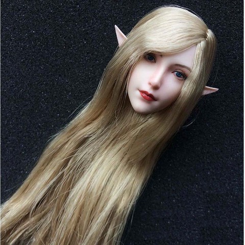 1/6 Scale Fairy Girl Head Sculpt SUPER DUCK 1:6 SET043 COS Head Carving Costume Suit Female Elf Female Magician Head Model ► Photo 1/5