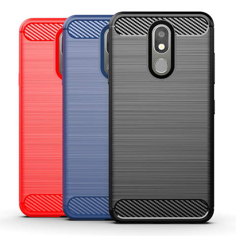 Carbon fiber Cover Shockproof Phone Case For LG Q60 Q8 2022 Q7 G7 Q6 K11 K10 Stylo 4 Plus Q9 One K50 K30 ThinQ Bumper  ► Photo 1/6