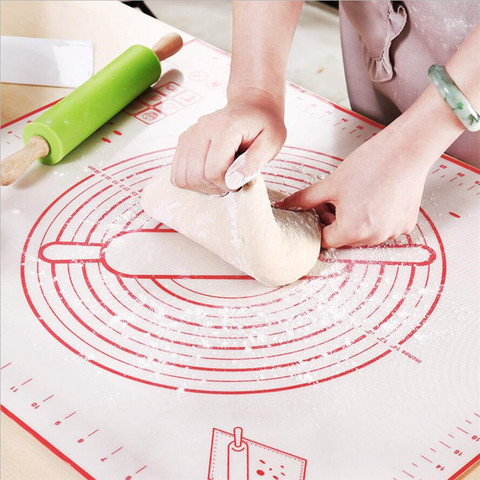 Silicone Baking Mat With Scale Rolling Dough Pad Kneading Dough Mat Non Stick Pastry Oven Liner Bakeware Cookie 60*40/40*30cm ► Photo 1/6