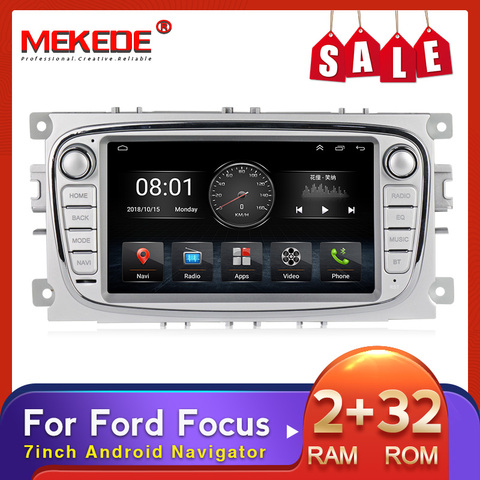 2+32G Car Android  2 Din Radios Car Multimedia player 2 Din 7 ''Autoradio DVD RAM2GB For Ford Focus S-Max Mondeo Galaxy C-Max ► Photo 1/6