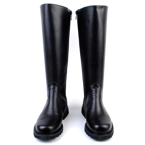 2022 Fashion Knee High Military Boots for Men Genuine Leather Long Riding Boots Knight Leather Boots Man Shoes Plus Size 36-46 ► Photo 1/5