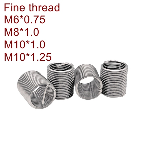 Fine thread Wire Thread Insert M6*0.75, M8*1.0*1D/1.5D/2D/2.5D/3D Screw Bushing Thread Repair DIN8140 ► Photo 1/6