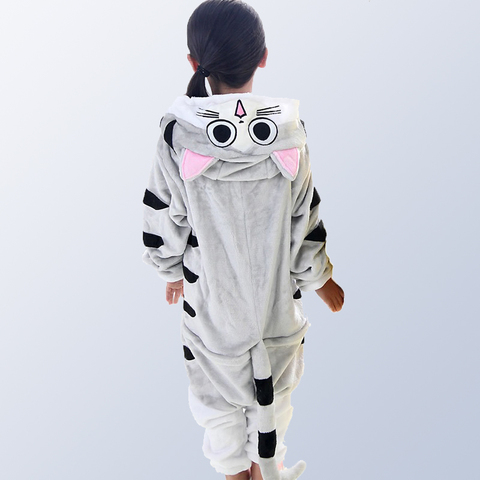 Kigurumi Children for Girls Boys Winter Flannel Cartoon Cat Kids Boys Girls Pijamas Baby Pajamas Sleepwear Onesies ► Photo 1/6