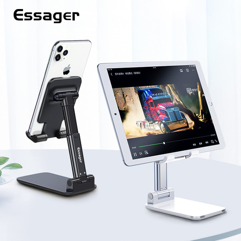 Essager Desk Mobile Phone Holder Stand For iPhone iPad Adjustable Metal Desktop Tablet Holder Universal Table Cell Phone Stand ► Photo 1/6