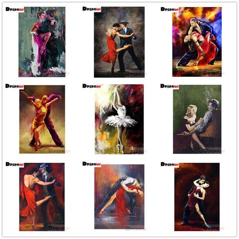 Dpsprue 5D Diy Full Square Round Stone Resin Diamond Painting Cross Stitch dance 3D Embroidery Diamant Mosaic Gift ► Photo 1/6