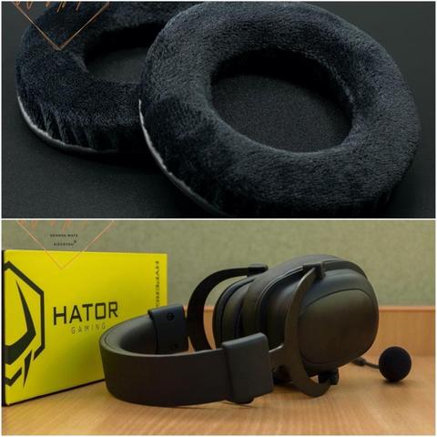 Thick Velour Velvet Ear Pads Cushion For Hator Hypergang Gaming Headset Perfect Quality, Not Cheap Version ► Photo 1/6