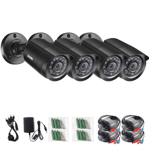 ZOSI 4pcs/lot 1080p HD-TVI CCTV Security Camera ,65ft Night Vision ,Outdoor Whetherproof Surveillance Camera Kit ► Photo 1/6