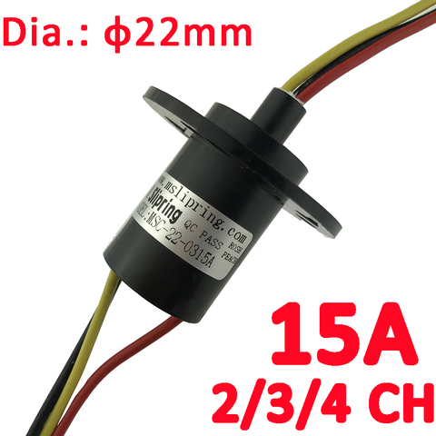 Diameter 22mm 15A 2/3/4 ChannelsRotate Dining Table Slip Ring Electric Collector Rings Slip Ring Rotary Joint ► Photo 1/4