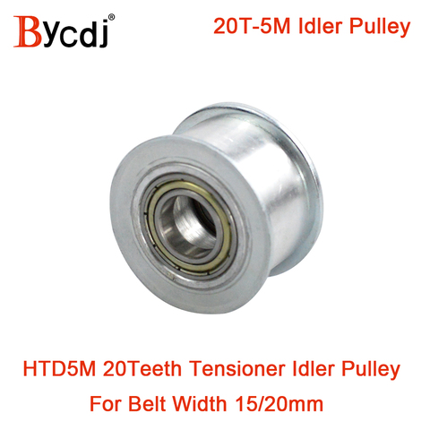 1pcs 20 Teeth 5M Idler Pulley Tensioner Wheel Bore 5/6/8/10/12/15mm with Bearing Guide synchronous pulley HTD5M 20T 20teeth ► Photo 1/6