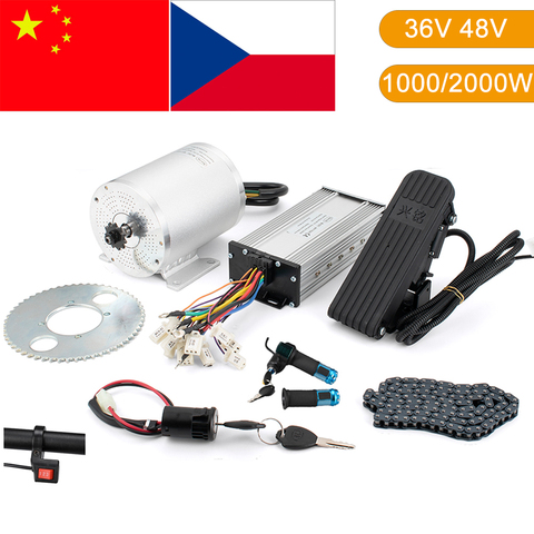 Electric Scooter Motor Kit Electric Go kart kit 1000W 2000W 36V 48V Electric Motor for Skateboard Ebike Motor Controller ATV ► Photo 1/6