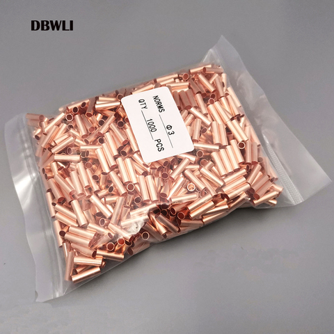 1000PCS 4mm2  GT-4   φ3 mm Copper connecting pipe wire joint small copper tube  Copper Connection Tube Wire Connector ► Photo 1/1