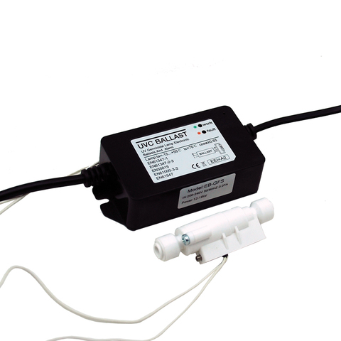 Coronwater UV lamp ballast with Flow Switch and Alarm for 12-16W lamp EB-GYS16 ► Photo 1/3