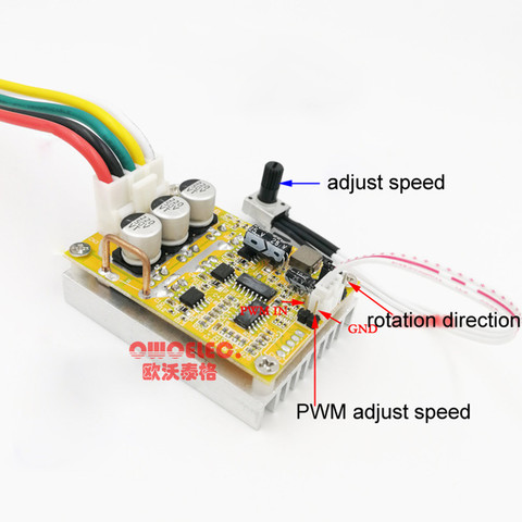 5-36V 350W BLDC Three-Phase Dc Brushless Without Hall sensiors Motor Controller Sensorless Brushless Motor Driver ZS-X11B ► Photo 1/6