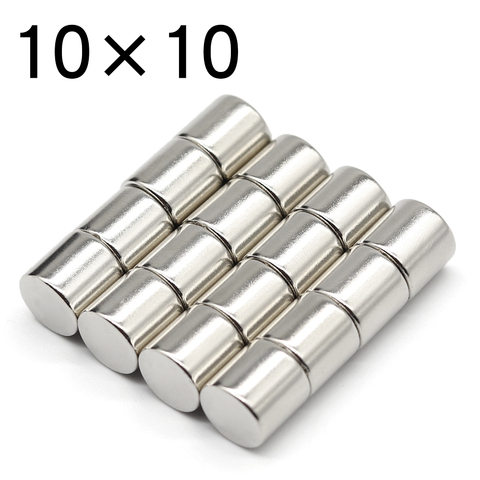 5/10/20/50 Pcs 10x10 Round NdFeB Neodymium Magnet N35 Super Powerful Small imanes Permanent Magnetic Disc ► Photo 1/6