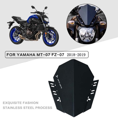 For YAMAHA  MT-07 FZ-07 MT FZ 07 2022-2022 Windshield Wind Deflector Motorcycle Windscreen Aluminum ► Photo 1/6