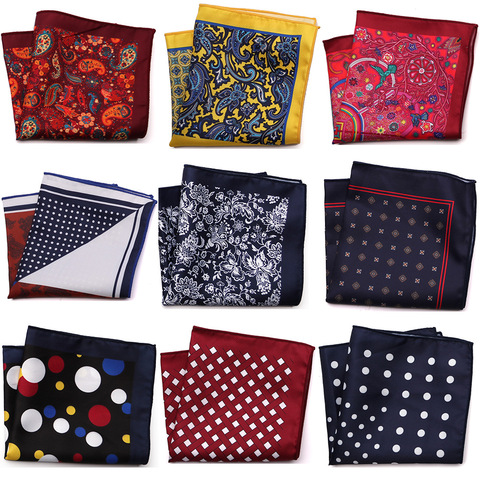 New Design Fashion Mens Pocket Square Handkerchief 23*23CM Paisley Dot Chest Hankies for Wedding Men's Suit Hanky Chest Towel ► Photo 1/5