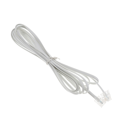 10 Feet Telephone Landline Extension Cord Cable Line Wire with Standard RJ-11 6P2C Plugs (White 3Meters,1Pack) ► Photo 1/6