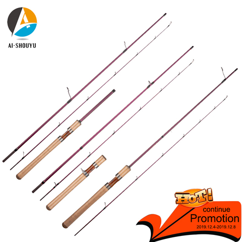 AI-SHOUYU NEW Trout Lure Rod 1.68m/1.8m/1.98m/2.1m/2.25m Carbon Spinning Fishing Rod Travel Rod LPower Solid Top Tip Casting Rod ► Photo 1/6