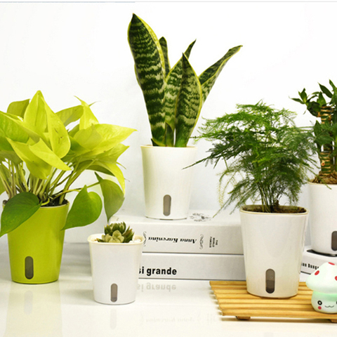 Automatic Self Watering Flower Plants Pot Put In Floor Irrigation For Garden Indoor Home Decoration Gardening Flower Pots ► Photo 1/6