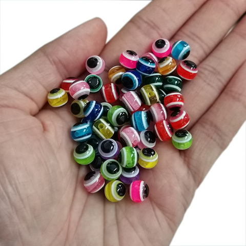 50pcs/lot Fish Eye Fishing Beads 6mm 8mm Mixed Color Luminous Carolina Rigs Taxes Rigs Fishing Beads DIY Kit Bass Fishing Tackle ► Photo 1/6