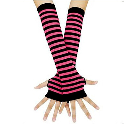 Halloween Holiday Carnival Party Long Arm Sleeve Spring And Autumn Fingerless Gloves Decoration Long Gloves Over Elbow Thin Punk ► Photo 1/1
