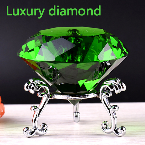 50mm Colors Crystal Diamond Paperweight Big Glass Home Decor Accessories Office Desktop Ornaments Wedding Party Christmas Gifts ► Photo 1/6