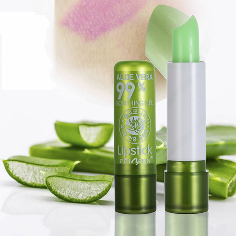 PNF Moisture Lip Balm Aloe Vera Natural Lip Temperature Changed Color Lipstick Long Lasting Nourish Protect Care Makeup ► Photo 1/5