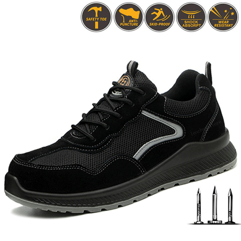 Compound Head 6KV Insulated Militar Work Boots Anti-smash Anti-puncture Safety Shoes Steel Toe Anti-static Cowhide Sport Shoes ► Photo 1/6