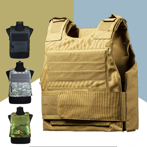 Security Guard Anti-Stab Tactical Vest with two Foam Plate Military Miniature Hunting Vests  adjustable shoulder straps ► Photo 1/6