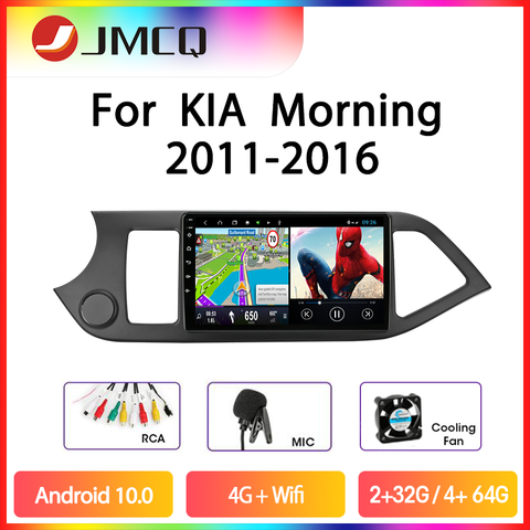 JMCQ Android 9.0 Car Radio Multimedia Player For KIA PICANTO Morning 2011-2016 GPS Navigaion 2 din Floating window Split Screen ► Photo 1/6