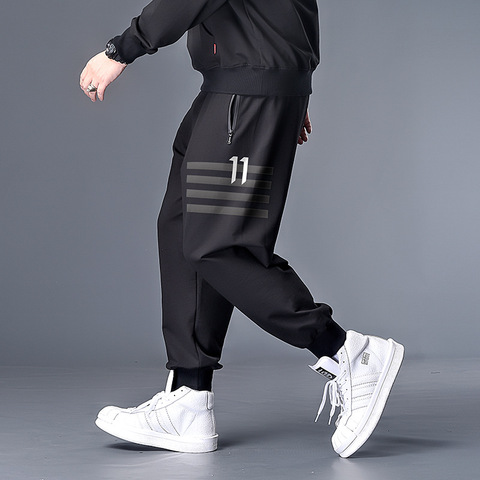 Men Hip Hop Black Cargo Pants joggers Sweatpants Overalls Streetwear