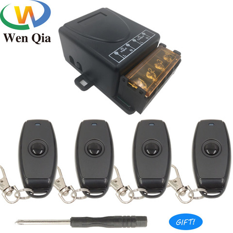 433Mhz Universal Wireless Remote Control Smart Switch AC 220V 30A HighPower 1CHReceiver Module RF Transmitter LightPump Factory ► Photo 1/6