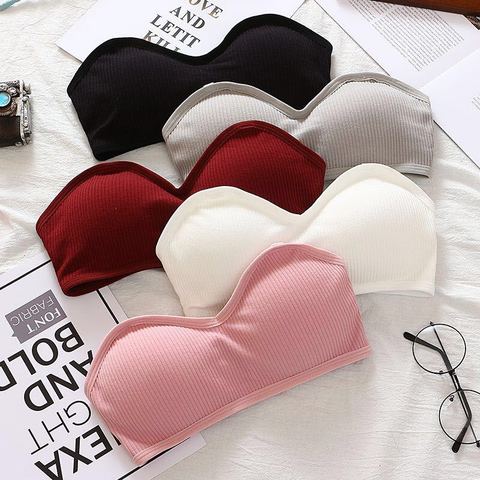 1PCs Sexy Strapless Top Women Tube Top Wrapped Bra Cropped Bandeau Top With Pad Stretchy Lingerie Girl Underwear Tube Tops ► Photo 1/6