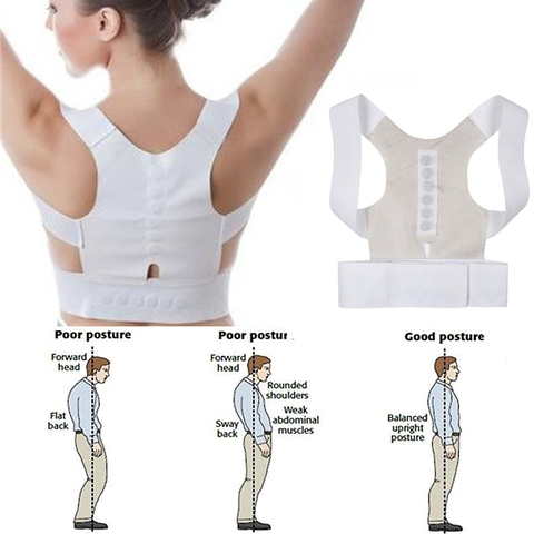 Corset Back Correction Magnetic Posture Corrector Straight Shoulder Brace Lumbar Support Pain Relief for Child Adult Unisex ► Photo 1/6