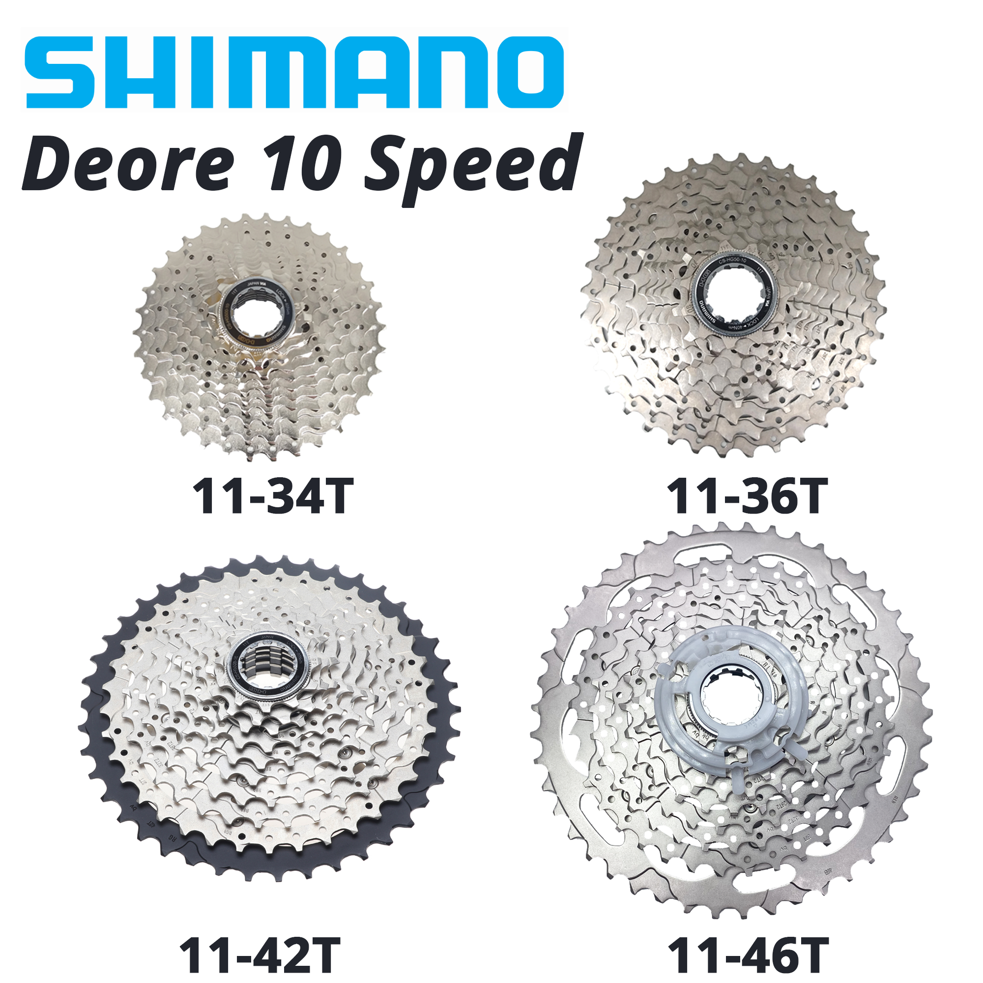 Mevrouw Lima Piepen Shimano Deore M610 M6000 M4100 10 Speed bike cassette HG50 HG500 10S 10V mtb  Mountain bicycle freewheel 34T 36T 11-42T 11-46T - Price history & Review |  AliExpress Seller - Newbie Bike Store | Alitools.io