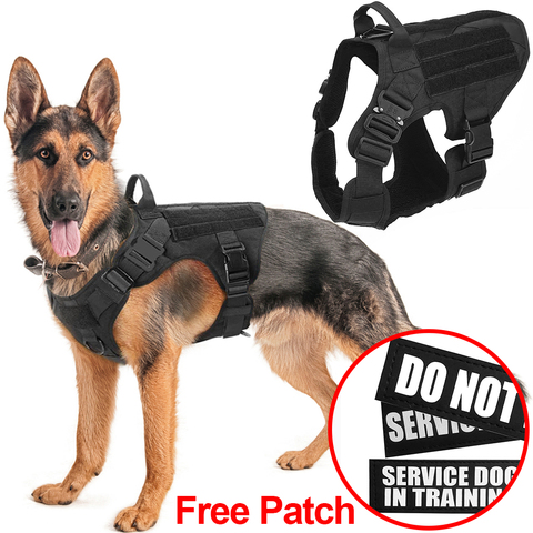 Military Tactical Dog Harness Pet Training Dog Vest Metal Buckle German Shepherd K9 Dog Harness and Leash For Small Large Dogs ► Photo 1/6