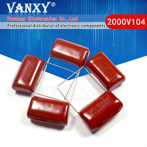 10PCS 0.1uF 2000V 2KV CBB 104 100NF Polypropylene film capacitor pitch 25mm CBB81 ► Photo 1/6